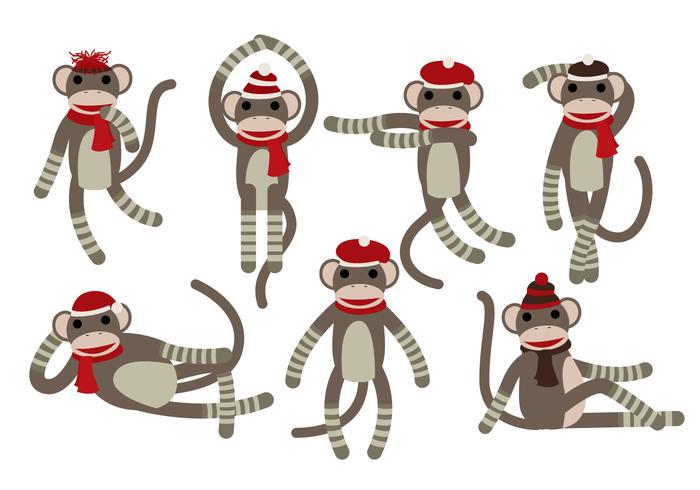 Sock Monkey Vectors.