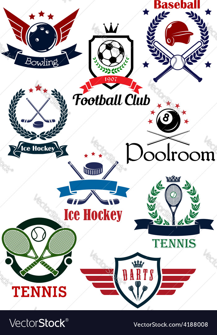 Creative sports logos and banners.