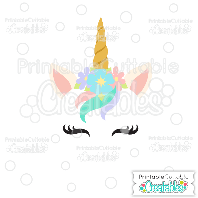 Unicorn Face Free SVG Cutting File for Silhouette, Cricut Cutting.