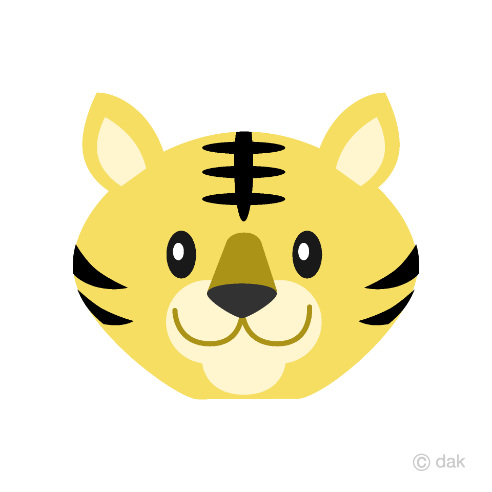 Free Simple Tiger Face Clipart Image｜Illustoon.