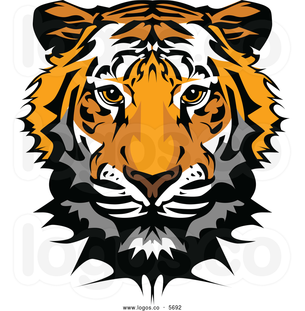 Tiger Face Clip Art.