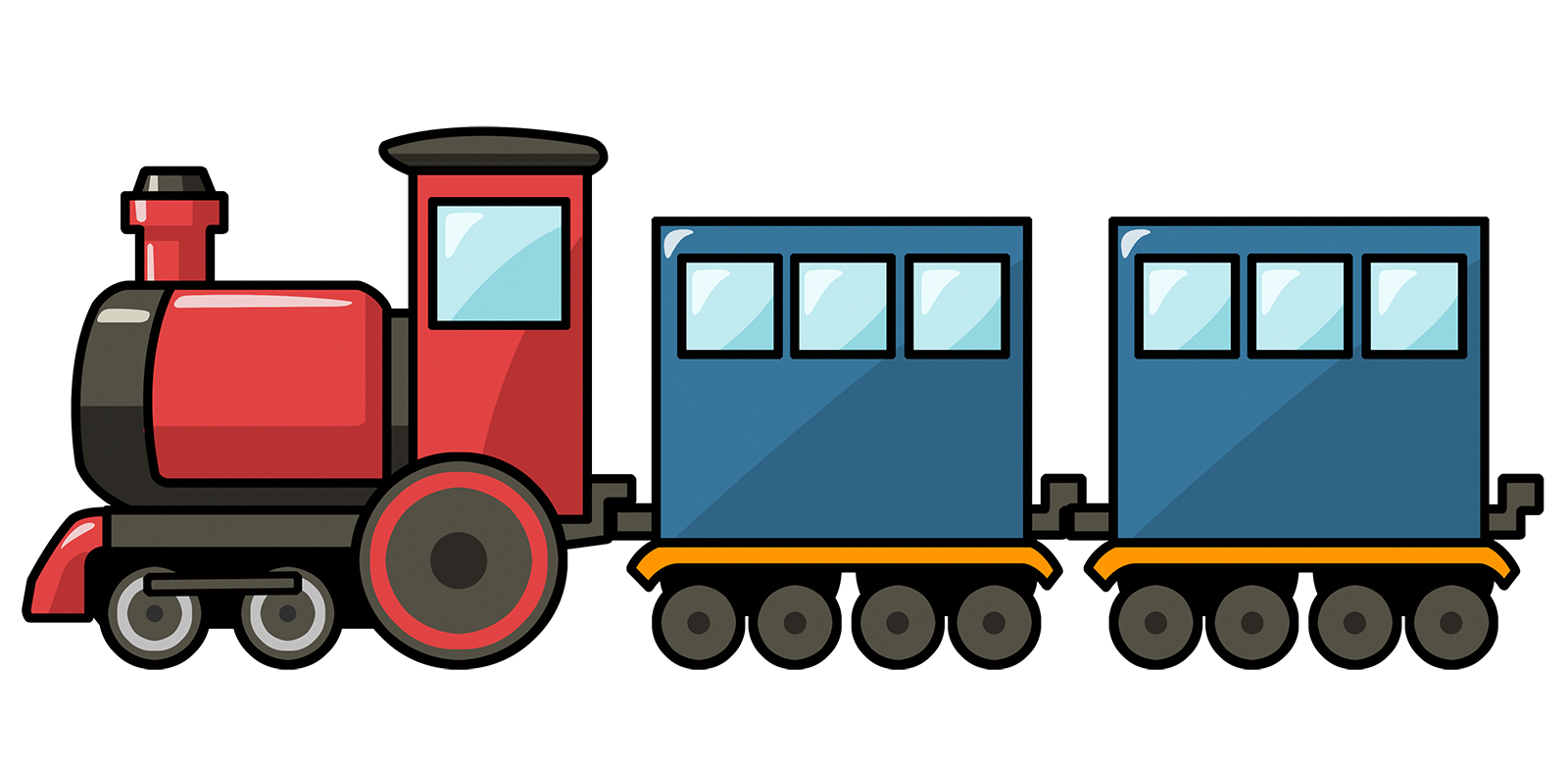Toy Trains Clipart.