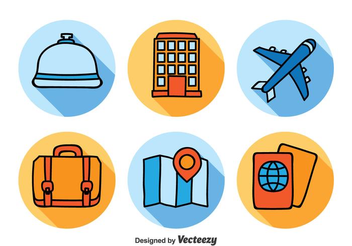 Hotel and Travel Icons Set.