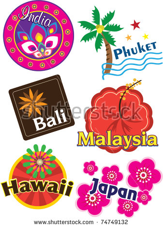 Travel Stickers Stock Images, Royalty.