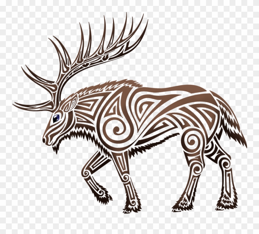 Clip Library Download Elk Clipart Tribal Free.