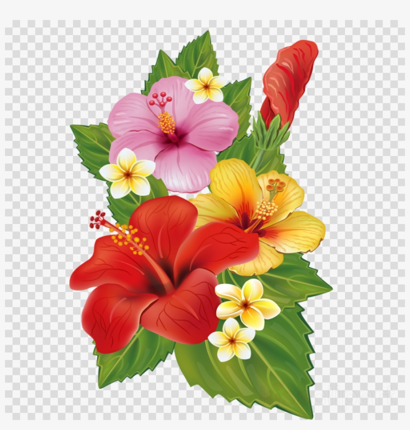 Download Tropical Flowers Border Png Clipart Clip Art.