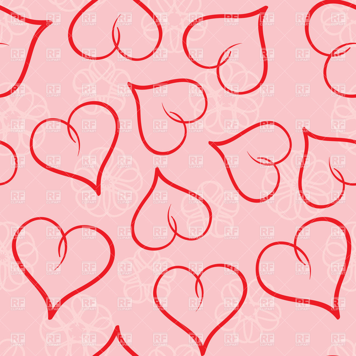 Valentine's day seamless background Stock Vector Image.