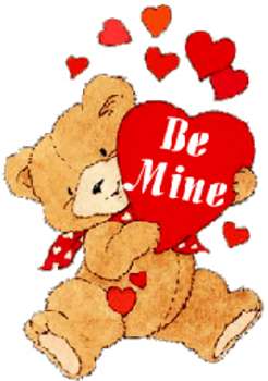 Free Valentine Clipart Picture of a Stuffed Bear Holding a Heart.