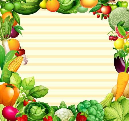 6 831 Vegetable Border Cliparts Stock Vector And Royalty Free.
