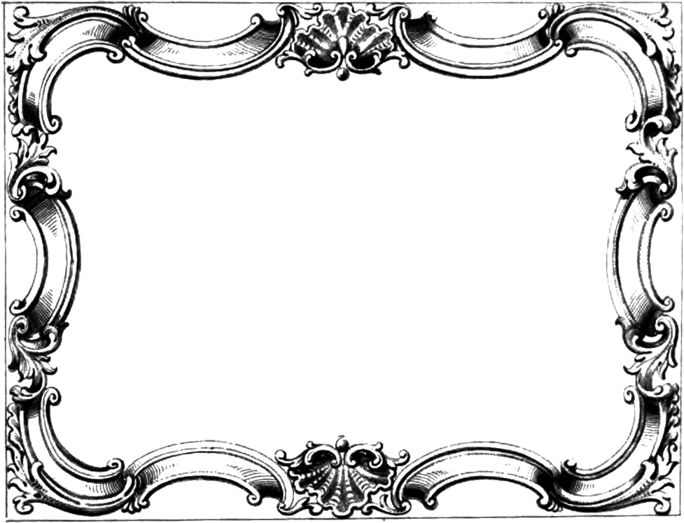 Victorian Picture Frame Clipart.