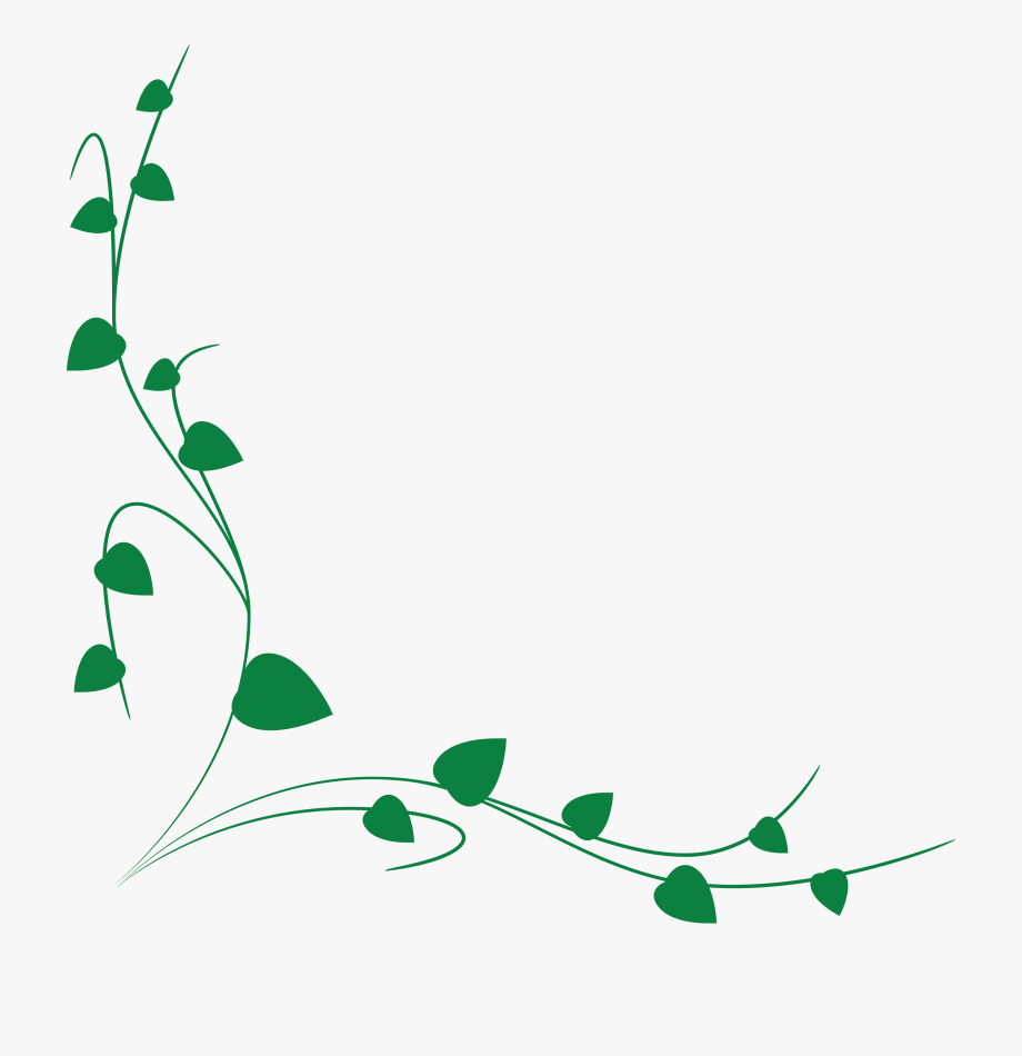 Free Clipart Of A Green Vine Border.