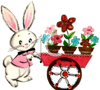 Vintage Easter Bunny Clipart.