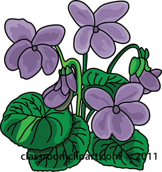 Violet Flower Clip Art.