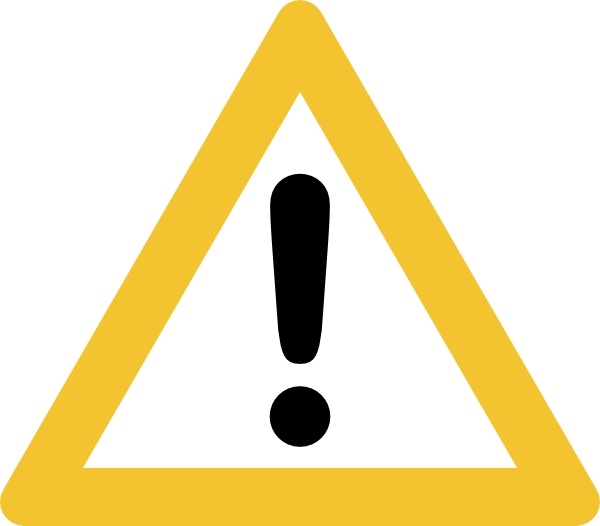 Warning Sign clip art Free vector in Open office drawing svg ( .svg.