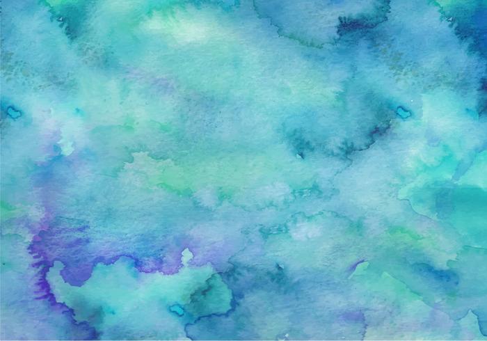 Teal Vector Watercolor Background.