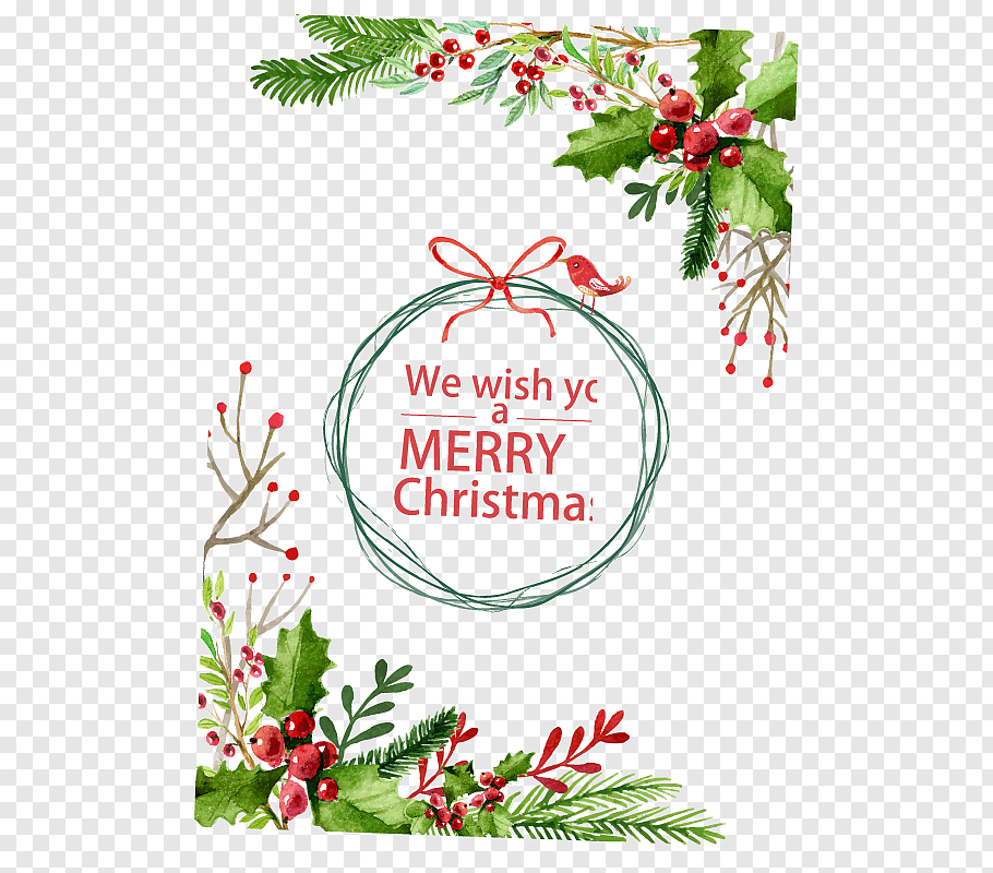 We Wish You A Merry Christmas logo, Christmas card Christmas.