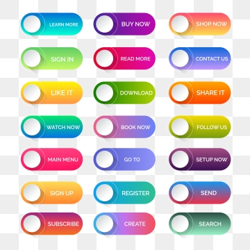 Website Buttons Png, Vector, PSD, and Clipart With Transparent.