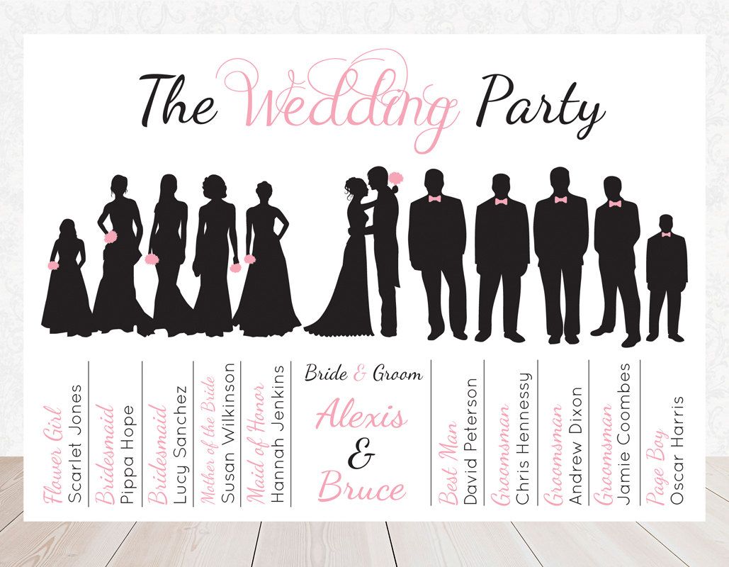 wedding party silhouette clip art.