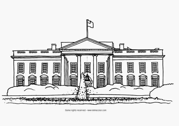 White House Clipart Black And White.