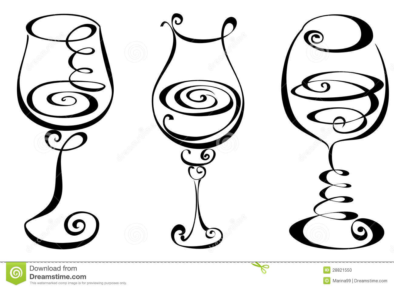 1363 Wine Glass free clipart.