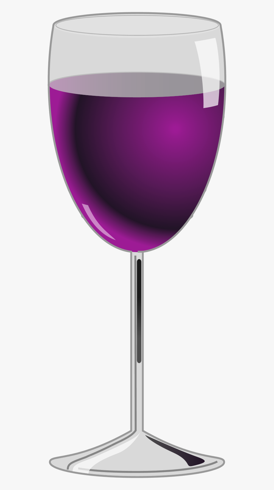 Purple Clipart Wine Glass.