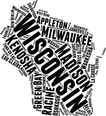 1,128 Wisconsin Map Cliparts, Stock Vector And Royalty Free.