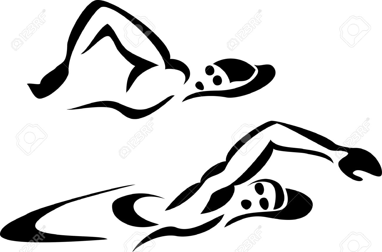 Swimming Freestyle Clip Art.