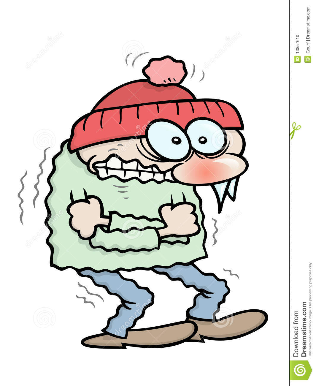 Freezing Cold Person Clipart.