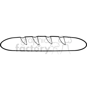 illustration black and white cartoon french bread baguette vector  illustration isolated on white background clipart. Royalty.