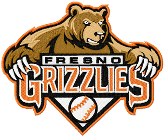 Fresno Grizzlies Logo embroidery design.