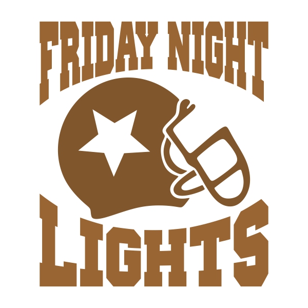 Friday Night Lights Football SVG Cuttable Design.