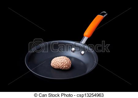 Stock Image of Fried Brain.