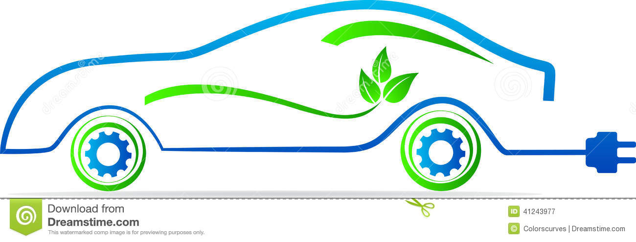 Eco Friendly Car Stock Vector.