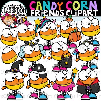 Candy Corn Friends Clipart {Halloween Clipart}.
