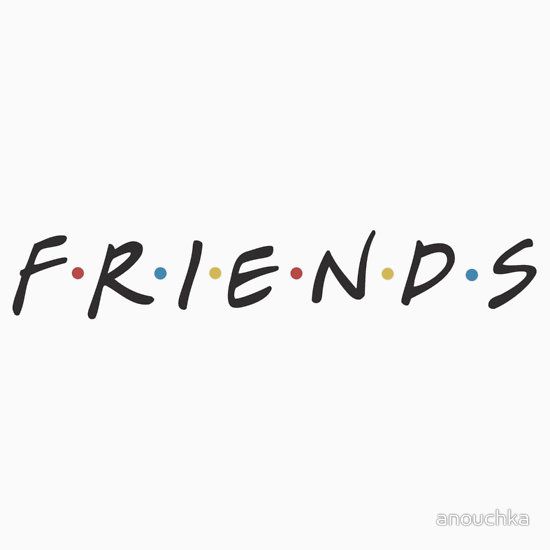Friends Logo Font : Download Friends Font : The colorful dots in