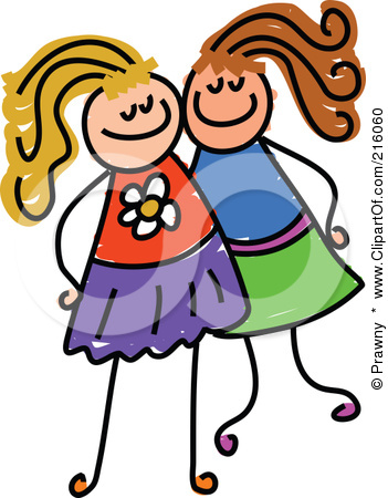 Two Friends Clipart.