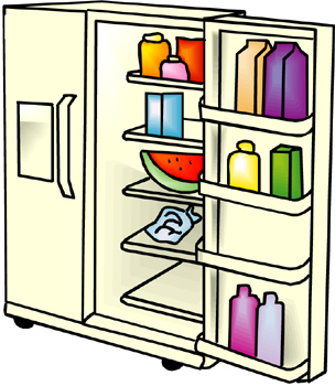 Refrigerator Cleaning Clip Art.