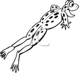 Frog Clipart Black And White.