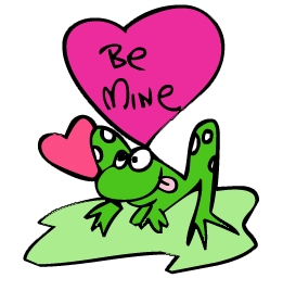 Frog Valentines Day Clipart Images.