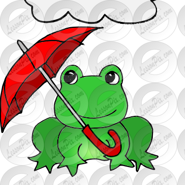 frog umbrella Picture for Classroom / Therapy Use.