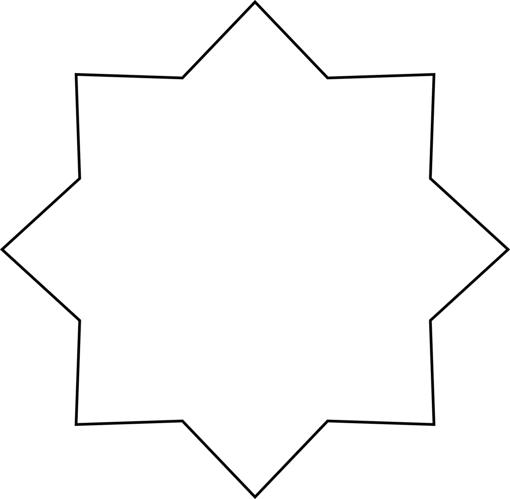 Eight Pointed Star Clipart.