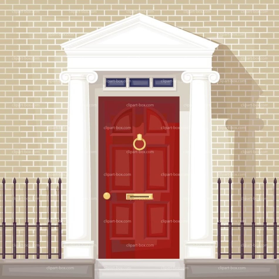 Luxury classic Front Door, drawing free image.