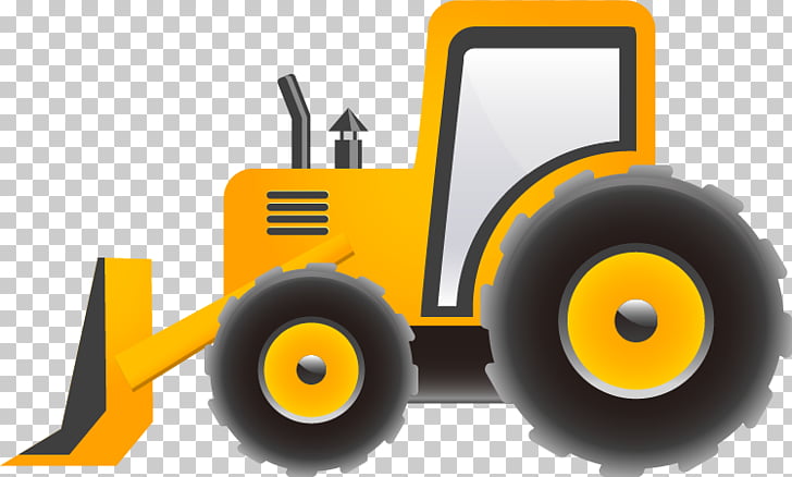 Cartoon Excavator Heavy equipment, Truck pull material Free.