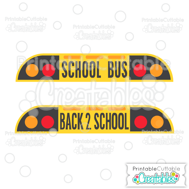 Front of School Bus Title SVG Cutting File & Clipart for.
