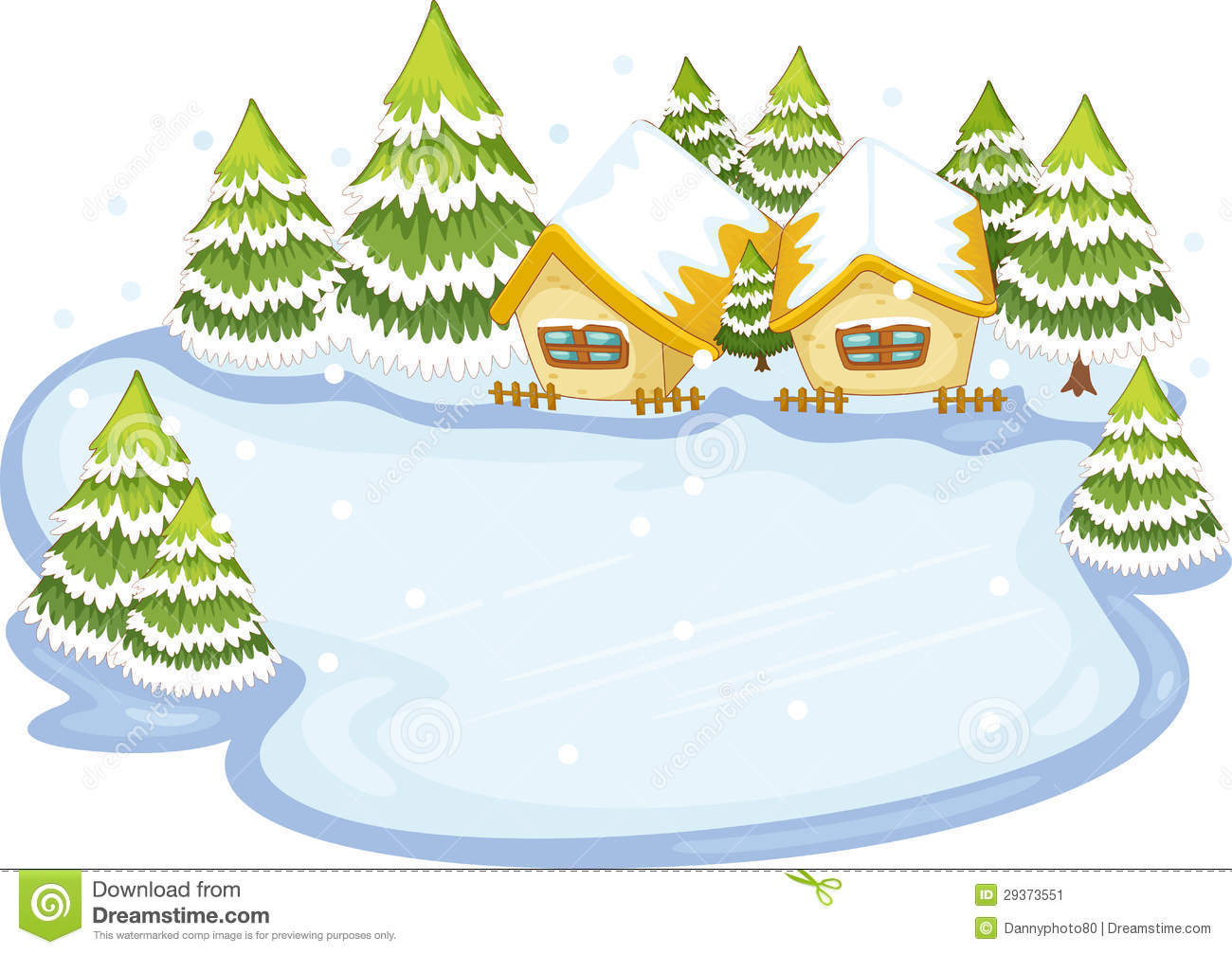 Frozen lake clipart.