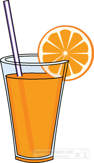 cute orange juice clipart