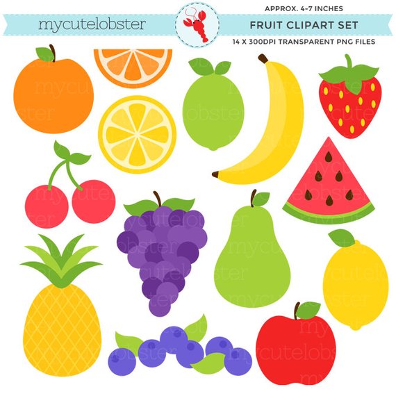 Fruit Clipart Set.