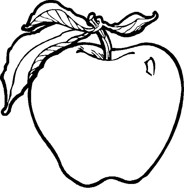 Fruit and vegetables coloring pages.