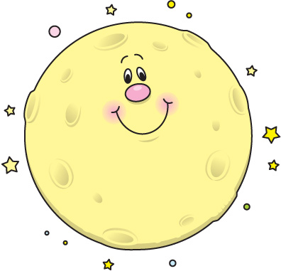 smiling full moon clipart - Clipground