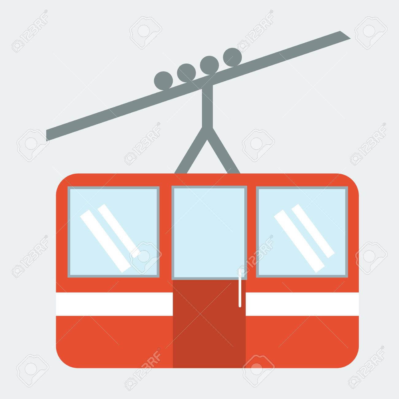 Funicular Cable Car Illustration Royalty Free Cliparts, Vectors.